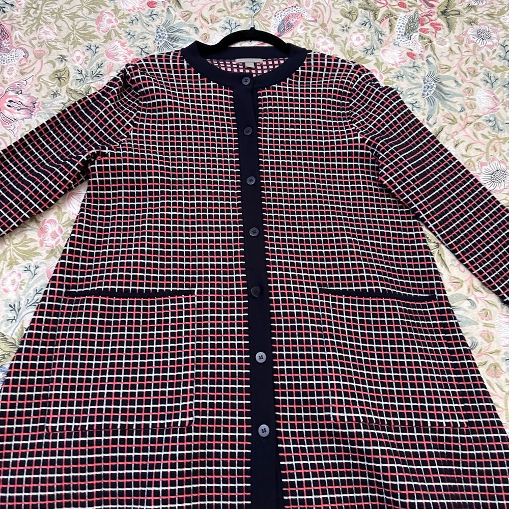 Plaid Button-Up Women's Sweater - Multicolor